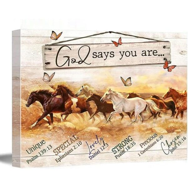 Lienzo decorativo para pared diseño de caballos con texto_1