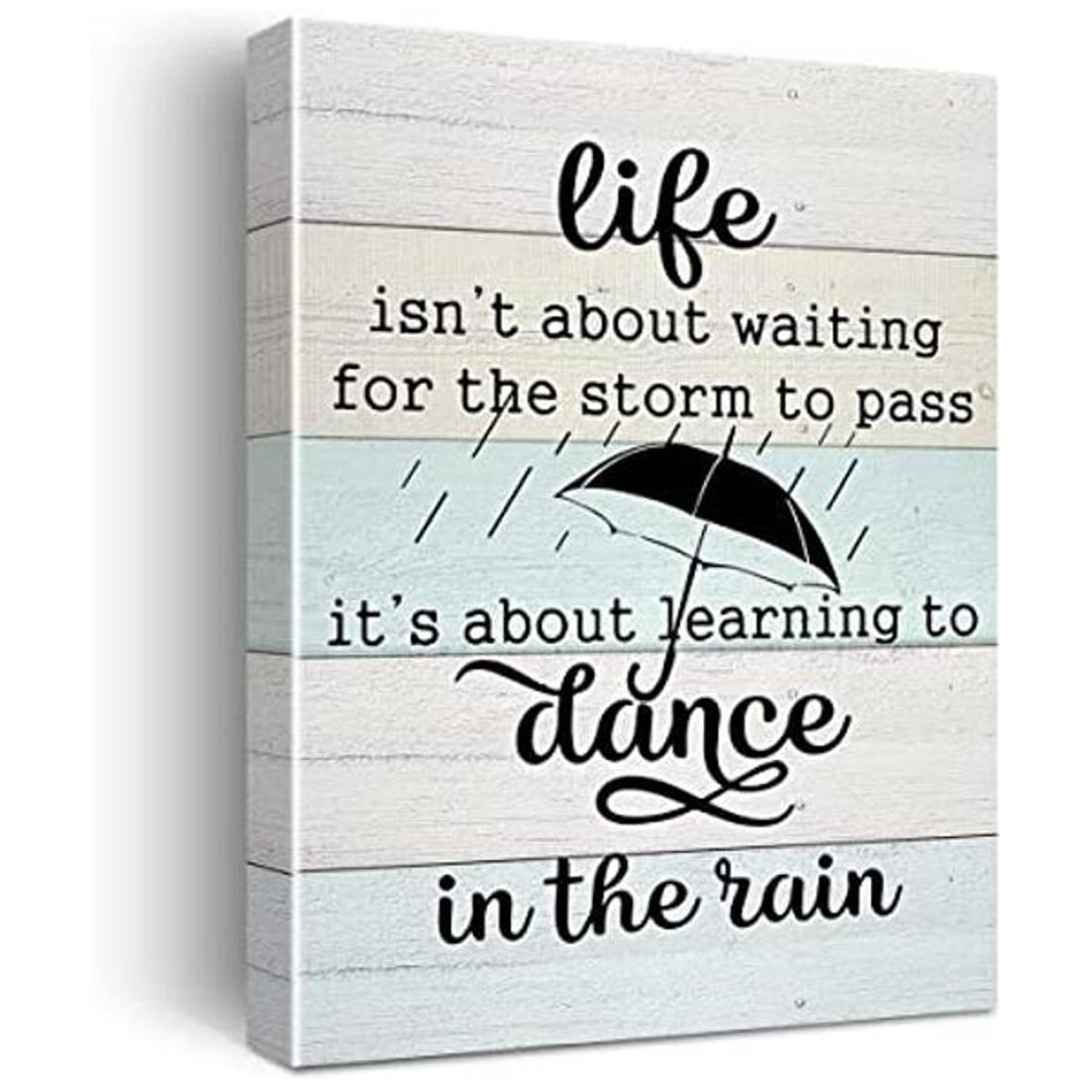 Life is t About Waiting for the Storm to Pass Lienzo