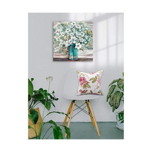 Lienzo de estilo campestre para pared color azul azulado_4
