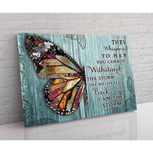 Lienzo decorativo para pared diseño de mariposas con_1