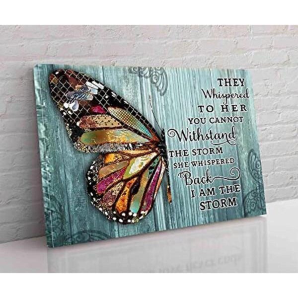 Lienzo decorativo para pared diseño de mariposas con_1