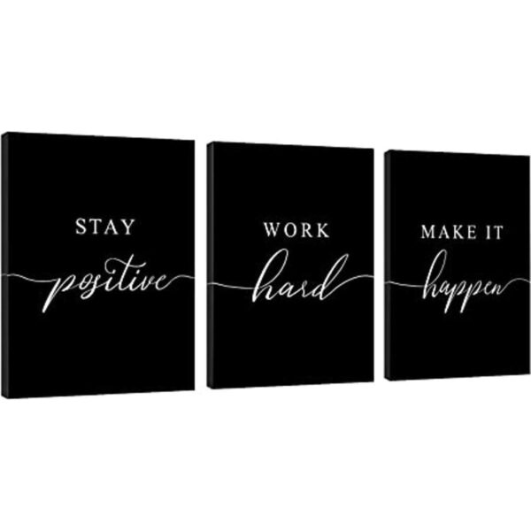 Lienzo enmarcado para pared cita positiva arte de pared_1