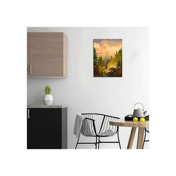 Lienzo decorativo para pared oso pardo para dormitorio_3