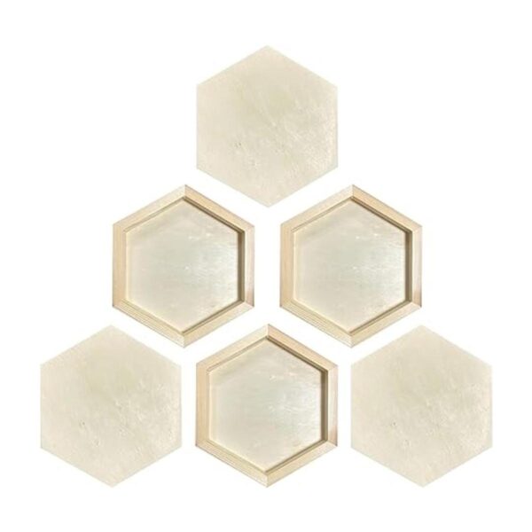 Lienzo de madera hexagonal para manualidades tableros de_1
