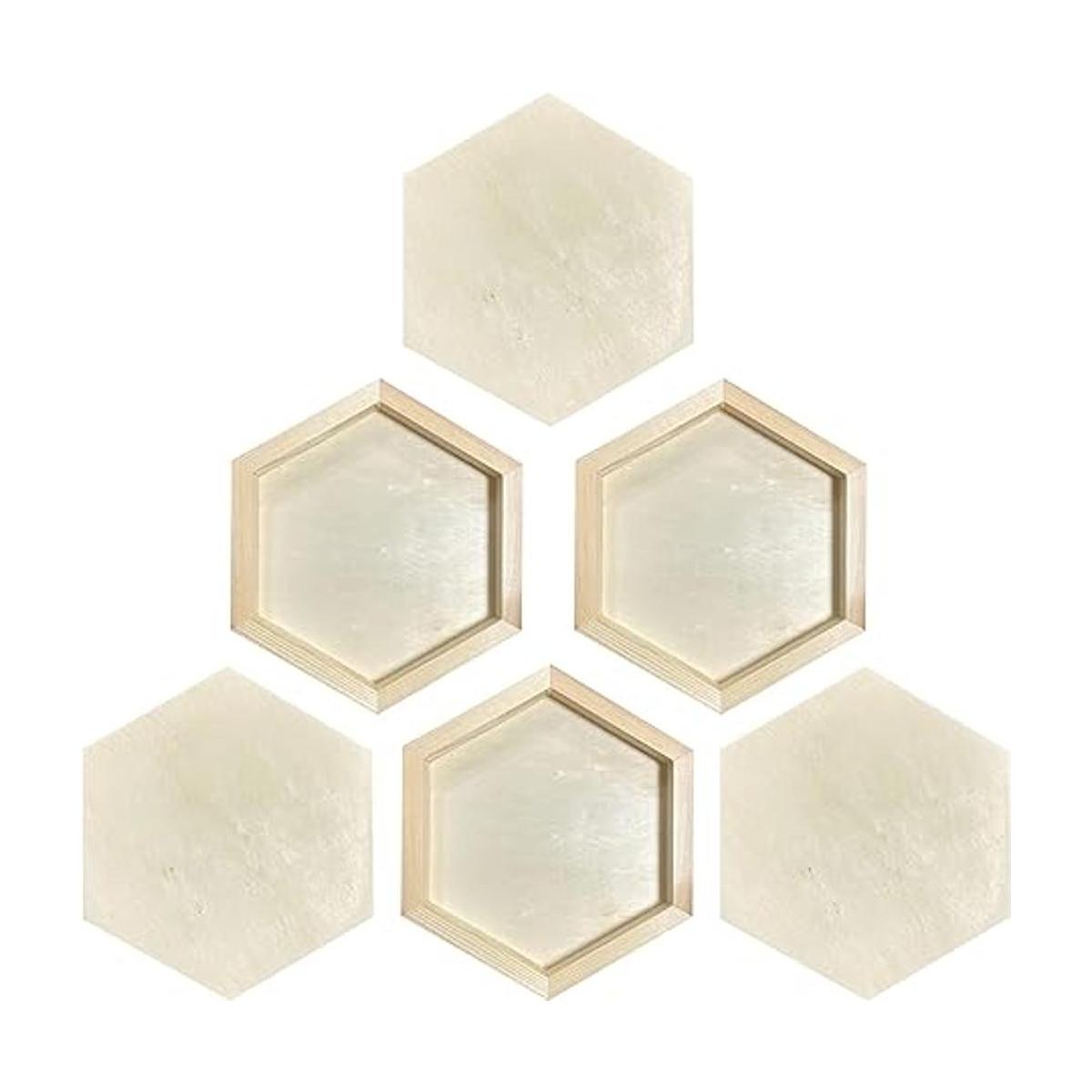 Lienzo de madera hexagonal para manualidades tableros de