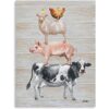 Lienzo para decoración de pared de granja animales de_1