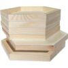 Lienzo de madera hexagonal para manualidades tableros de_4