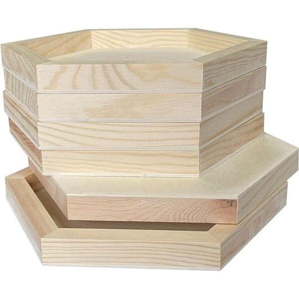 Lienzo de madera hexagonal para manualidades tableros de_4