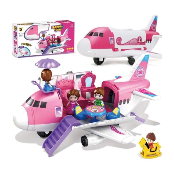 Liberty Imports Vehículo de carga de avión rosa con