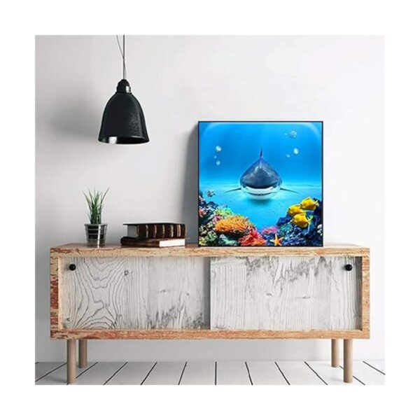 Leyzan Kit de pintura de diamante 5D con tiburones