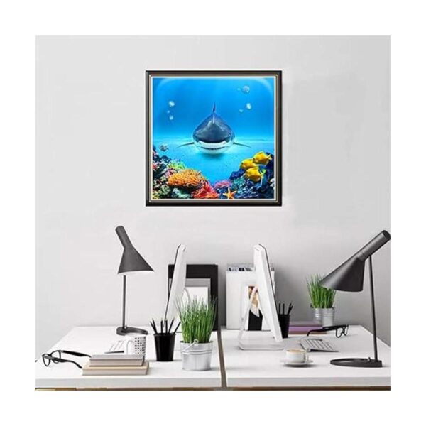 Leyzan Kit de pintura de diamante 5D con tiburones