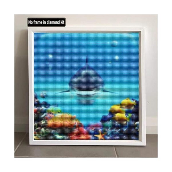 Leyzan Kit de pintura de diamante 5D con tiburones