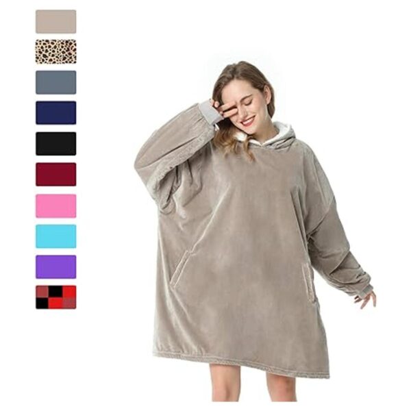LetsFunny Sudadera holgada con capucha estilo cobija