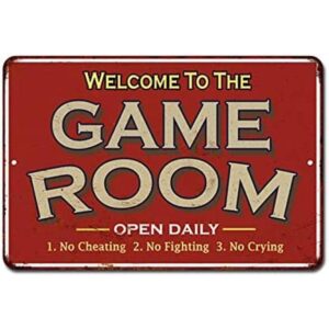 Letrero rústico para sala de juegos decoración de pared_1