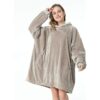 LetsFunny Sudadera holgada con capucha estilo cobija
