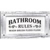 Letrero de reglas de baño decoración de pared de baño de_1