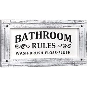 Letrero de reglas de baño decoración de pared de baño de_1