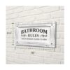 Letrero de reglas de baño decoración de pared de baño de_2