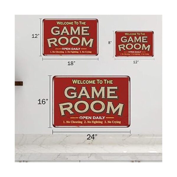 Letrero rústico para sala de juegos decoración de pared_5