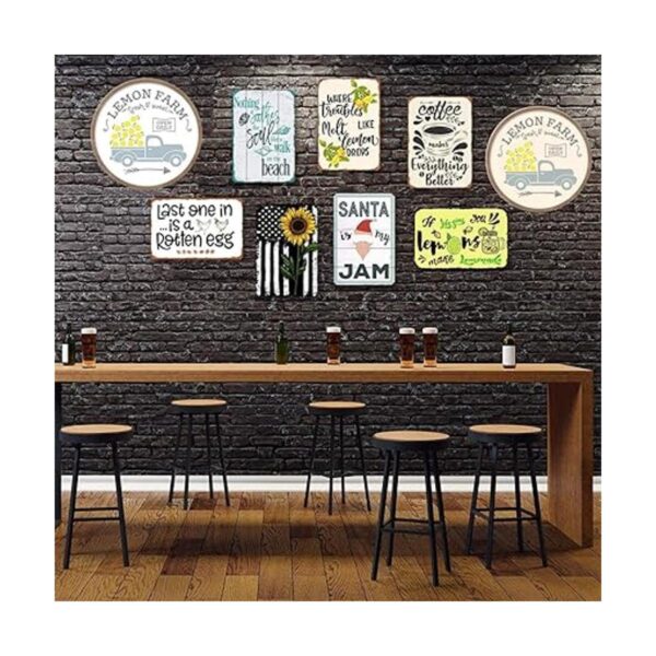 Letrero retro de metal de metal para decoración de pared