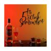 Letrero de metal con texto en inglés Its 5 Oclock