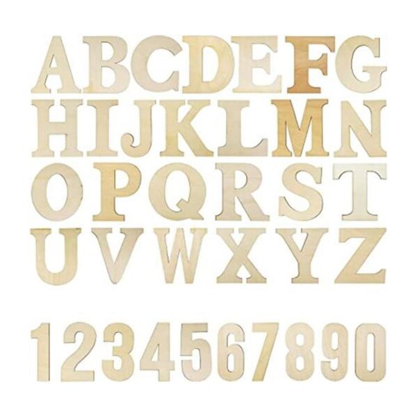 Letras de madera de 6.0 in números de madera sin_1