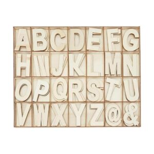 Letras de madera símbolos bandeja de almacenamiento