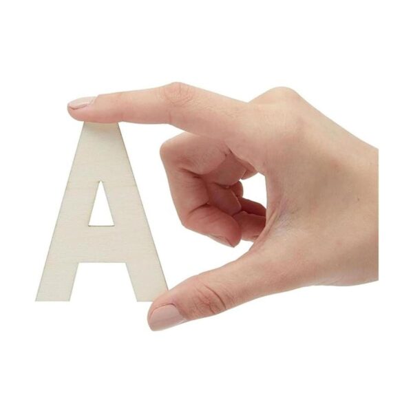 Letras de madera símbolos bandeja de almacenamiento