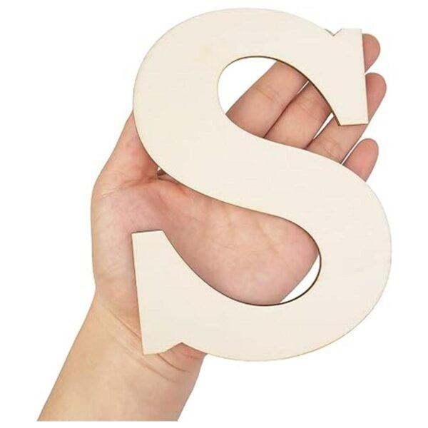 Letras de madera de 6.0 in números de madera sin_3