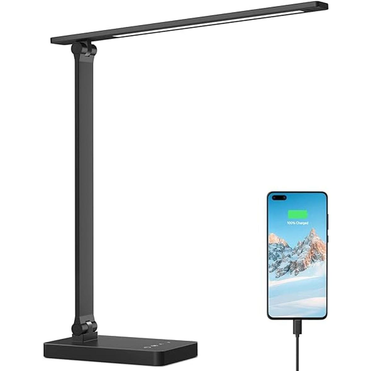 Lepro Lámpara de escritorio LED con puerto de carga USB