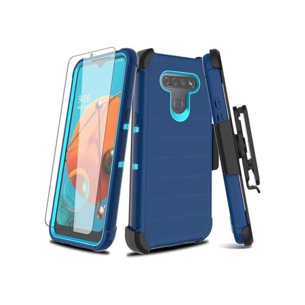 Leptech Funda para LG K51 para LG Q51 con protector de_1