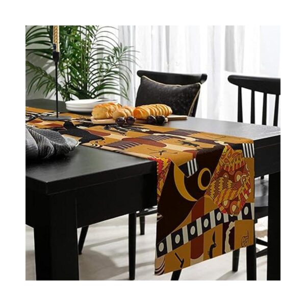 LeoHome Camino de mesa rectangular de algodón y lino