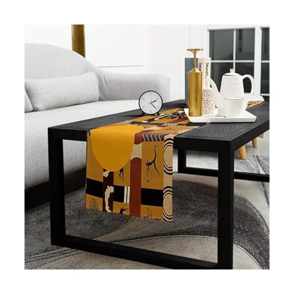 LeoHome Camino de mesa rectangular de algodón y lino