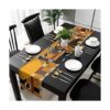 LeoHome Camino de mesa rectangular de algodón y lino