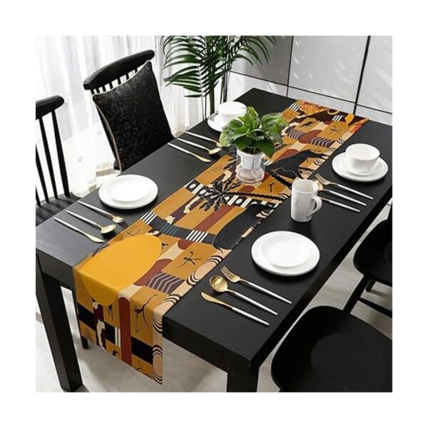 LeoHome Camino de mesa rectangular de algodón y lino