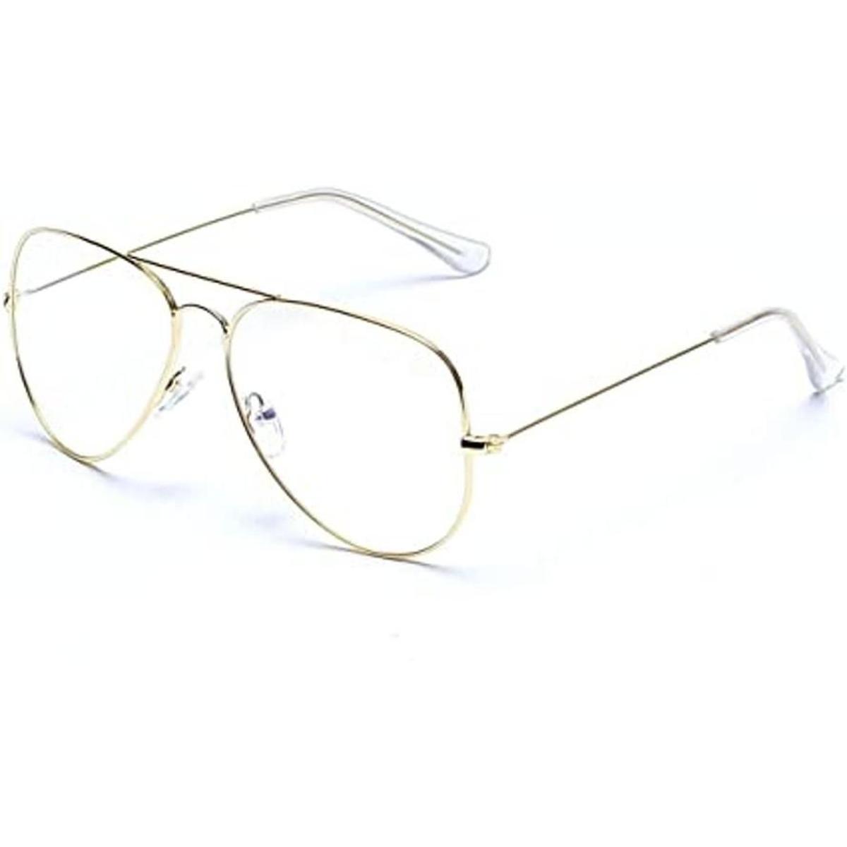 Lentes de lente transparente de aviador sin prescripción