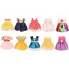 Lembani 10 piezas moda mini princesa muñeca ropa trajes_1