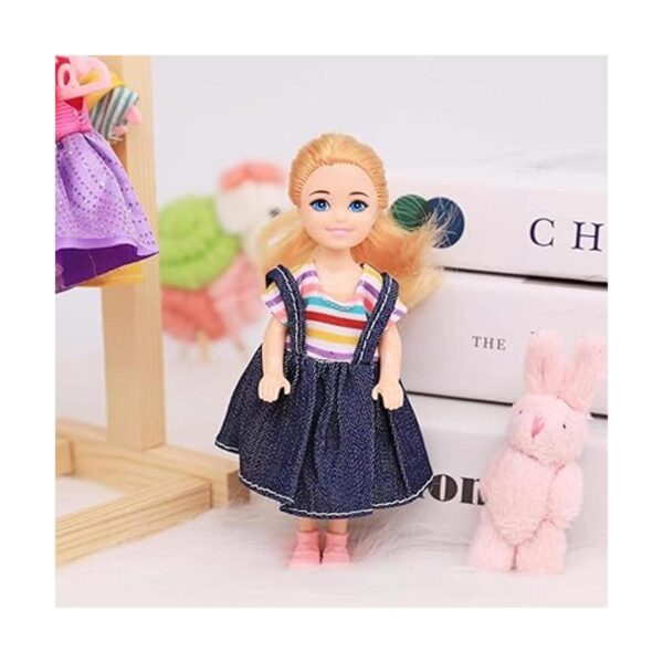 Lembani 10 piezas moda mini princesa muñeca ropa trajes_6