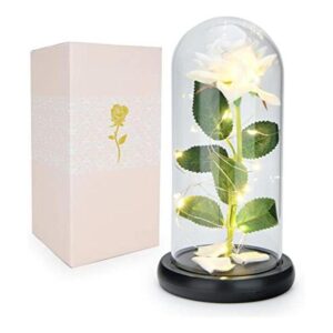 Lemospark La Bella y la Bestia Flor encantada con pétalos_1
