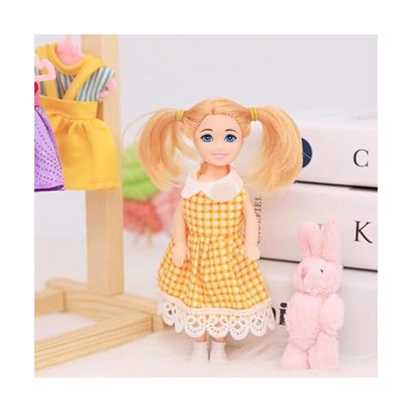 Lembani 10 piezas moda mini princesa muñeca ropa trajes_4