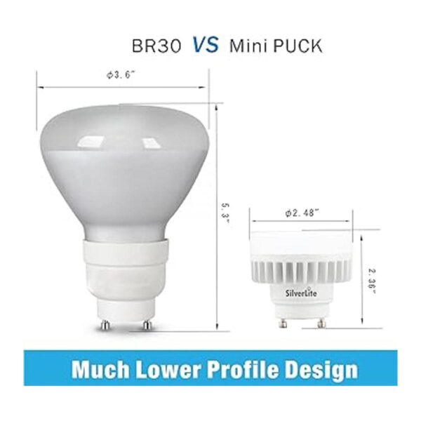 Legental Bombilla LED Mini Puck GU24 de 10 W con resorte