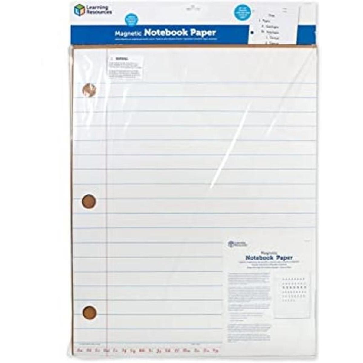 Learning Resources Papel de cuaderno magnético de tamaño