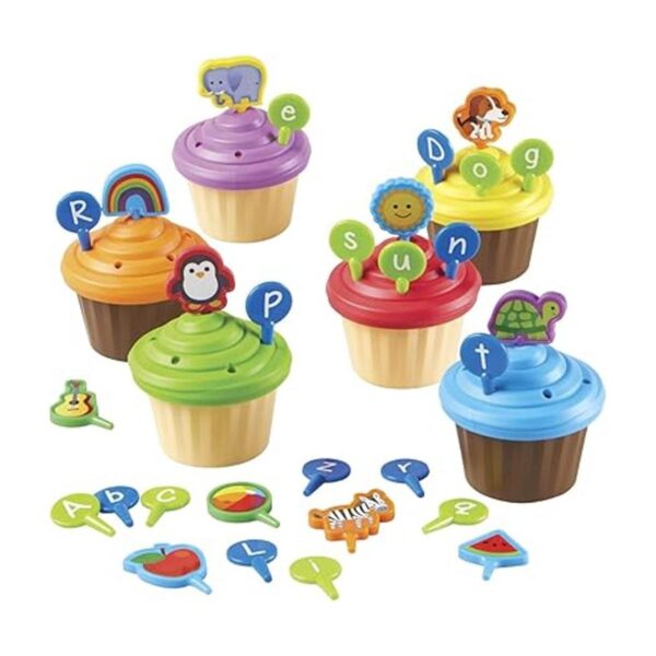 Learning Resources ABC Cupcake Adornos para fiestas_4