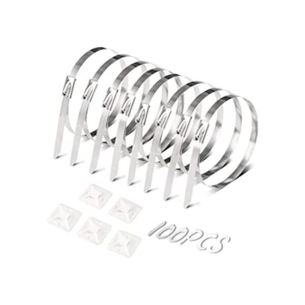Lazos de acero inoxidable 100 lazos de escape de acero