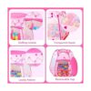 Le Papillon Tienda de campaña de princesa rosa para niñas