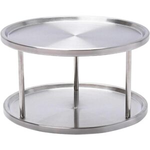 Lazy Susan Organizador de tocadiscos de 2 niveles de