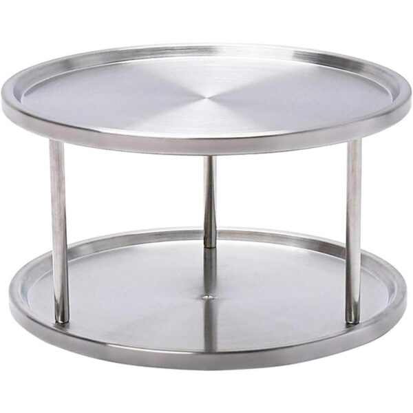 Lazy Susan Organizador de tocadiscos de 2 niveles de