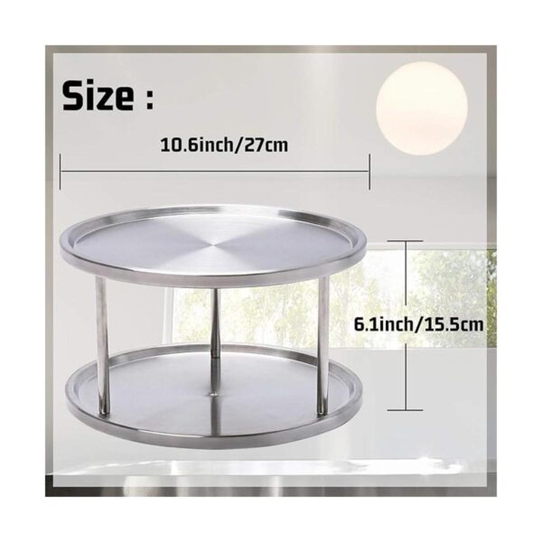 Lazy Susan Organizador de tocadiscos de 2 niveles de