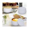 Latas de 8 onzas con tapas tarros de velas blancas latas