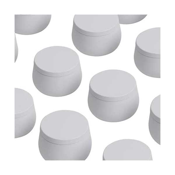 Latas de 8 onzas con tapas tarros de velas blancas latas